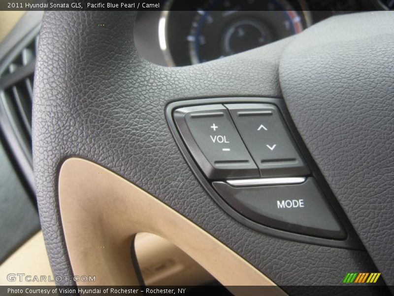 Pacific Blue Pearl / Camel 2011 Hyundai Sonata GLS
