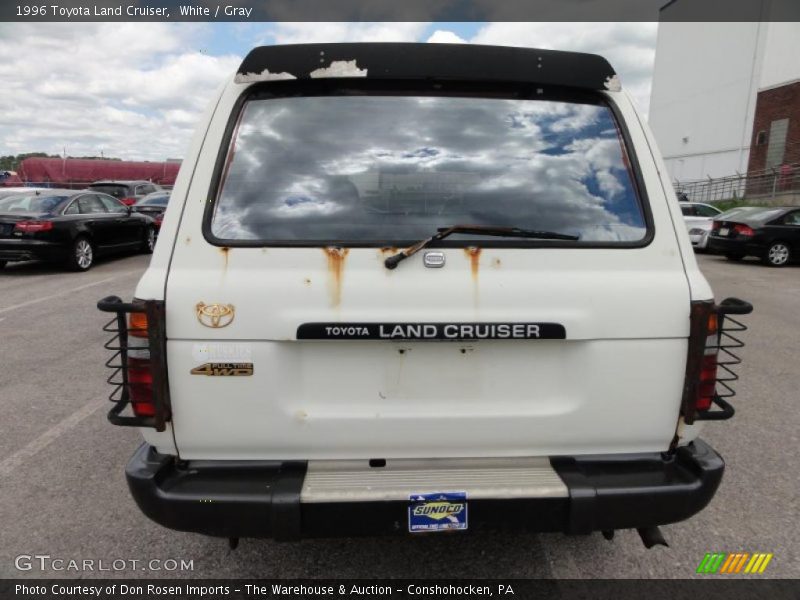 White / Gray 1996 Toyota Land Cruiser