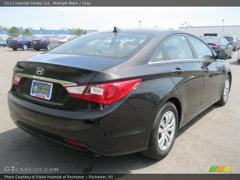 Midnight Black / Gray 2011 Hyundai Sonata GLS