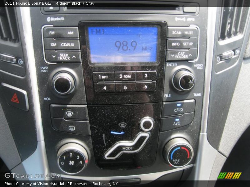 Midnight Black / Gray 2011 Hyundai Sonata GLS
