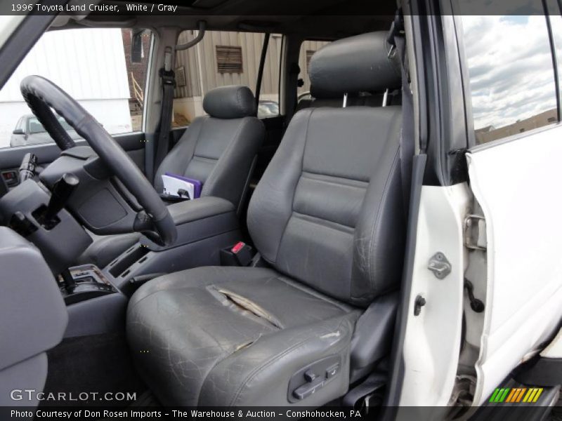 White / Gray 1996 Toyota Land Cruiser