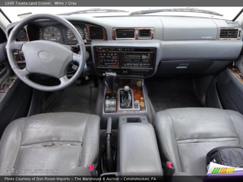 White / Gray 1996 Toyota Land Cruiser