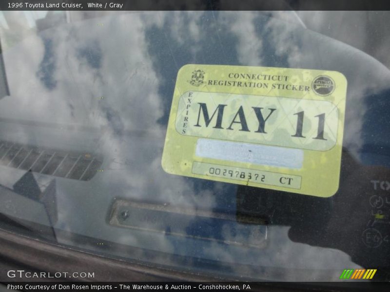 White / Gray 1996 Toyota Land Cruiser