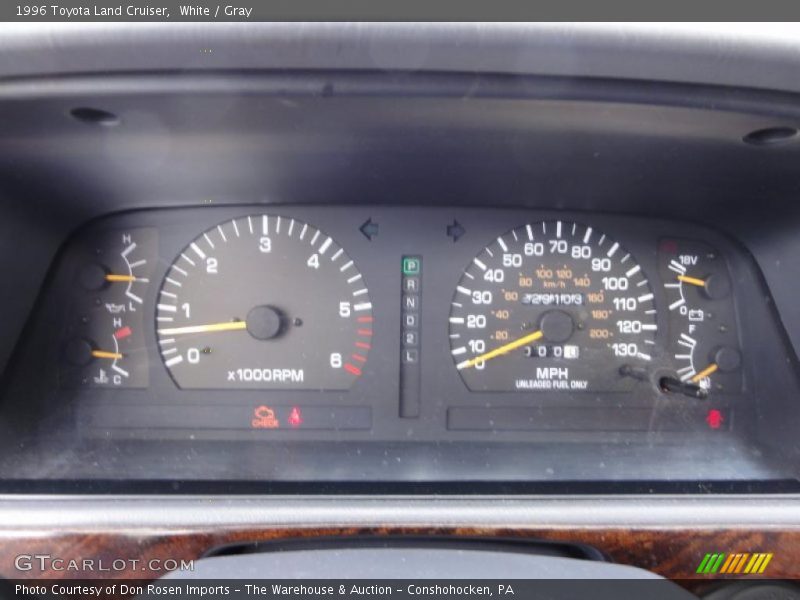 White / Gray 1996 Toyota Land Cruiser