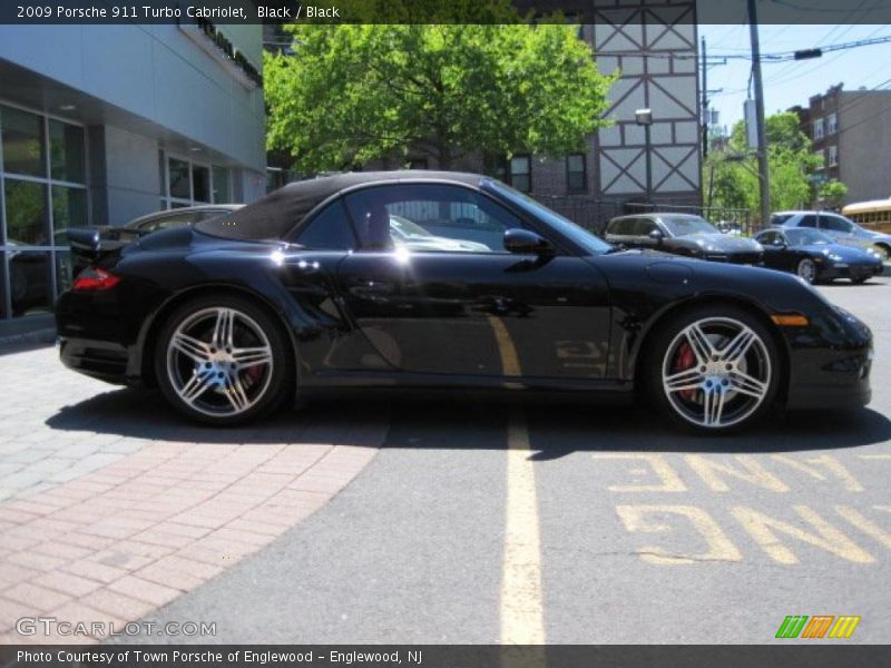 Black / Black 2009 Porsche 911 Turbo Cabriolet