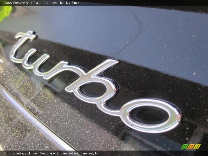 Black / Black 2009 Porsche 911 Turbo Cabriolet
