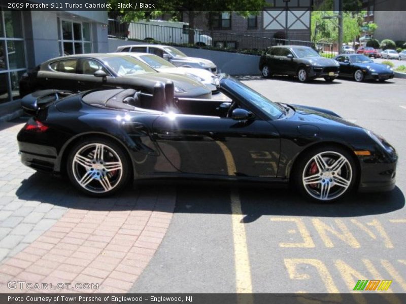 Black / Black 2009 Porsche 911 Turbo Cabriolet