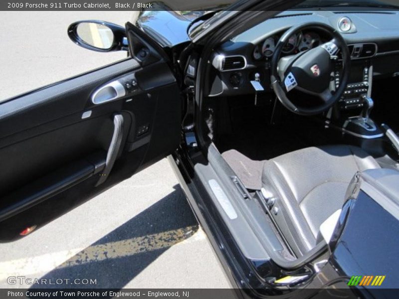 Black / Black 2009 Porsche 911 Turbo Cabriolet