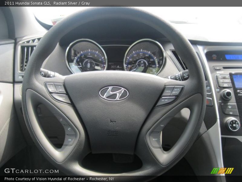 Radiant Silver / Gray 2011 Hyundai Sonata GLS