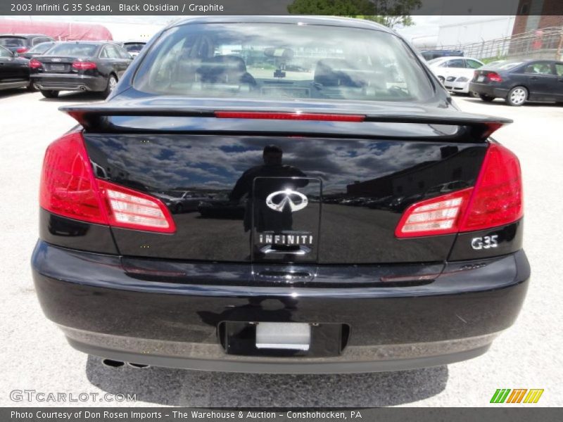 Black Obsidian / Graphite 2003 Infiniti G 35 Sedan