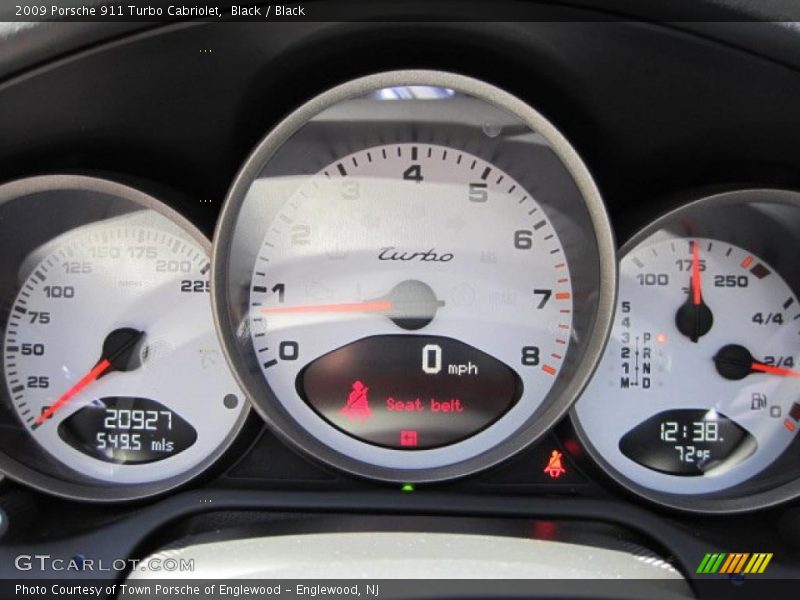 Black / Black 2009 Porsche 911 Turbo Cabriolet