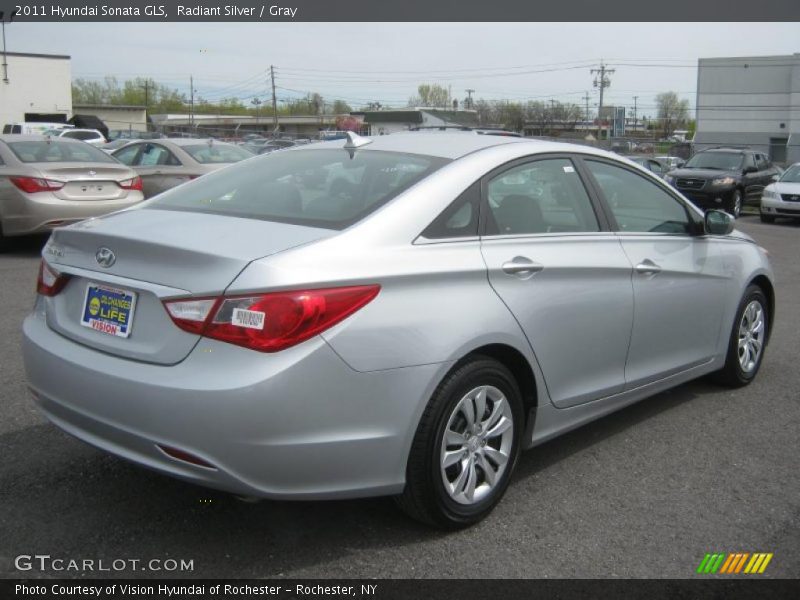Radiant Silver / Gray 2011 Hyundai Sonata GLS