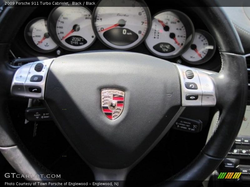 Black / Black 2009 Porsche 911 Turbo Cabriolet