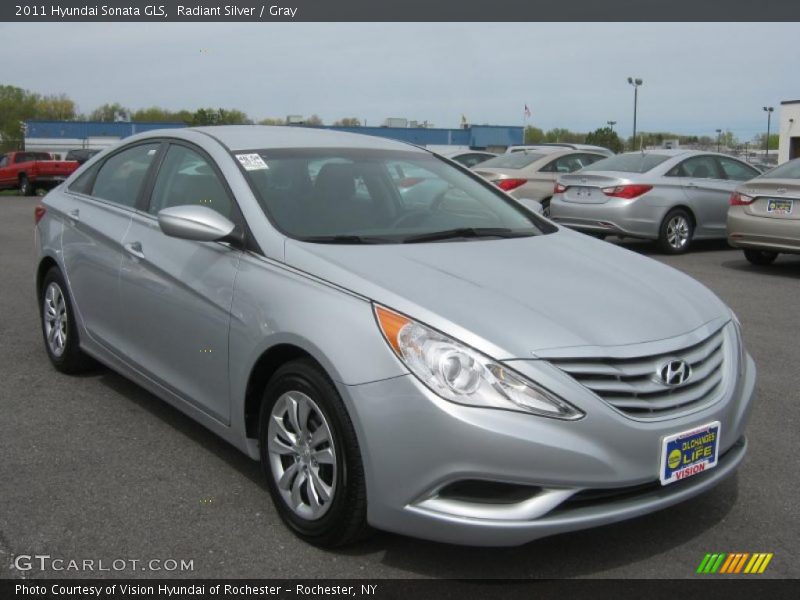 Radiant Silver / Gray 2011 Hyundai Sonata GLS