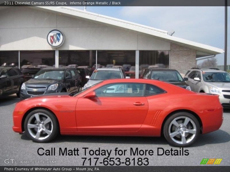 Inferno Orange Metallic / Black 2011 Chevrolet Camaro SS/RS Coupe