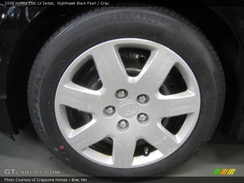 Nighthawk Black Pearl / Gray 2008 Honda Civic LX Sedan