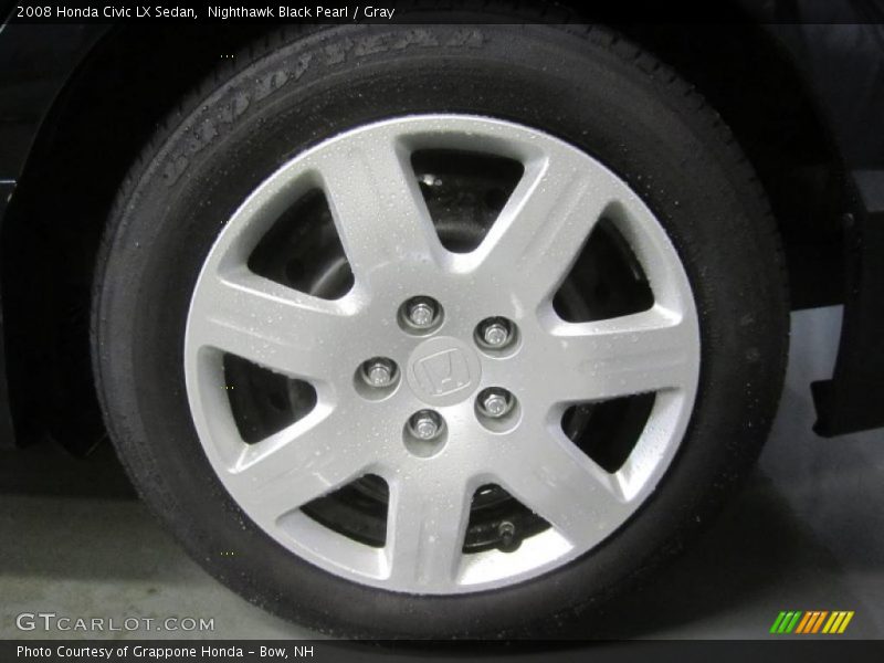 Nighthawk Black Pearl / Gray 2008 Honda Civic LX Sedan