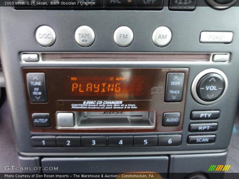 Black Obsidian / Graphite 2003 Infiniti G 35 Sedan