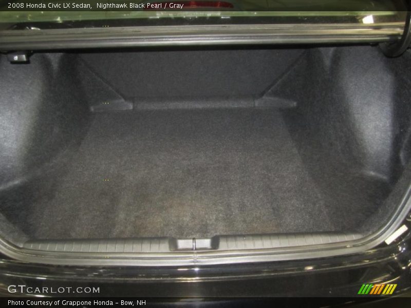 Nighthawk Black Pearl / Gray 2008 Honda Civic LX Sedan