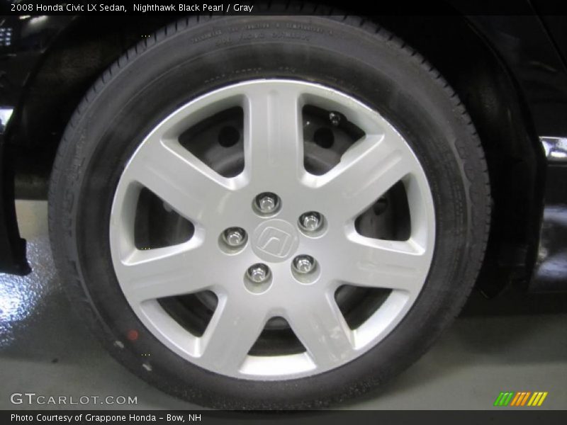 Nighthawk Black Pearl / Gray 2008 Honda Civic LX Sedan
