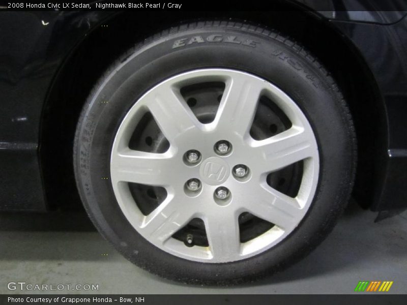 Nighthawk Black Pearl / Gray 2008 Honda Civic LX Sedan
