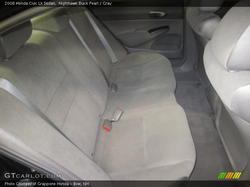 Nighthawk Black Pearl / Gray 2008 Honda Civic LX Sedan