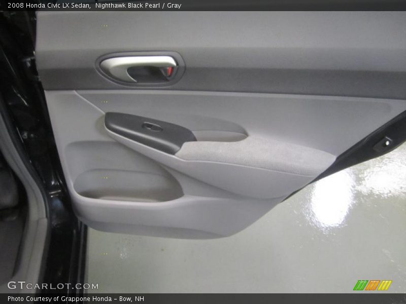 Nighthawk Black Pearl / Gray 2008 Honda Civic LX Sedan