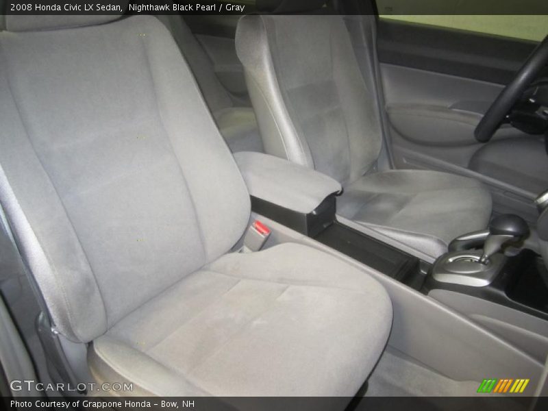 Nighthawk Black Pearl / Gray 2008 Honda Civic LX Sedan