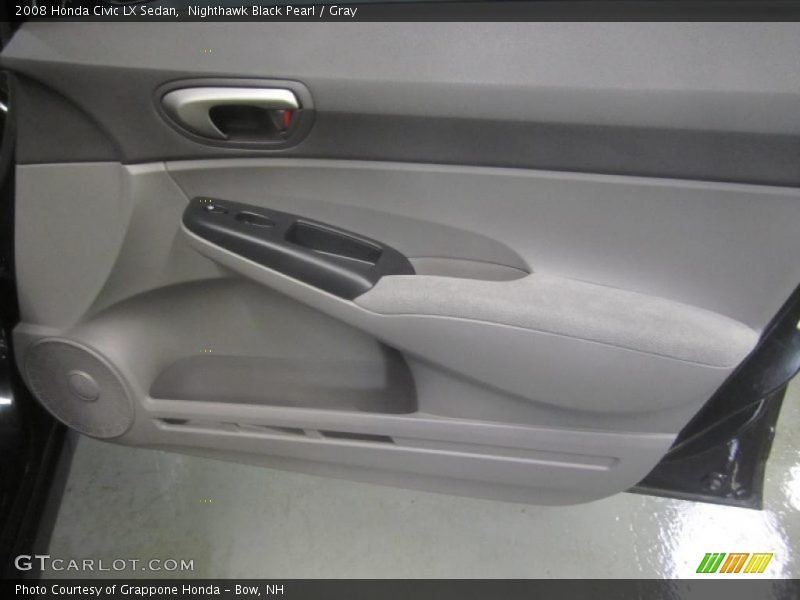 Nighthawk Black Pearl / Gray 2008 Honda Civic LX Sedan