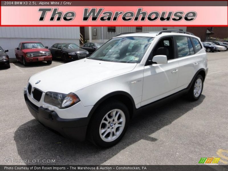 Alpine White / Grey 2004 BMW X3 2.5i