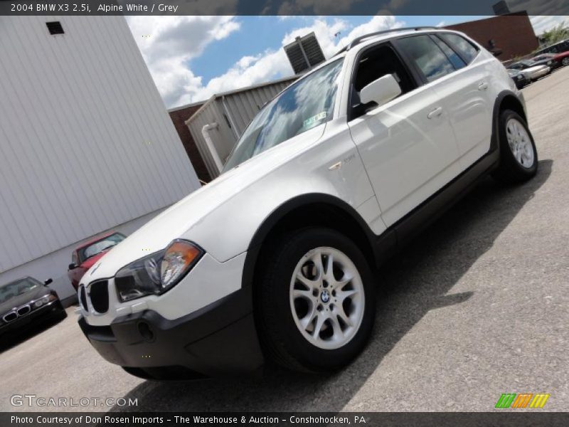 Alpine White / Grey 2004 BMW X3 2.5i
