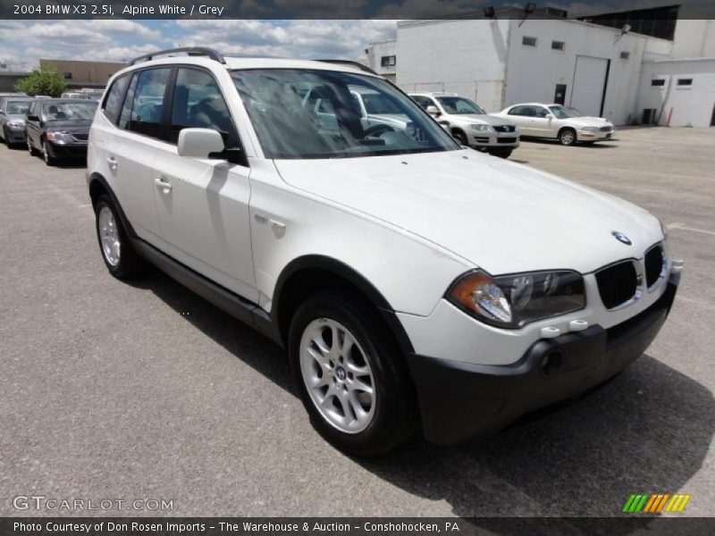 Alpine White / Grey 2004 BMW X3 2.5i