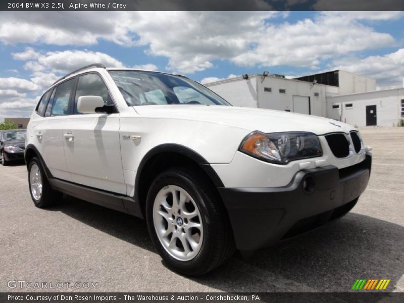 Alpine White / Grey 2004 BMW X3 2.5i