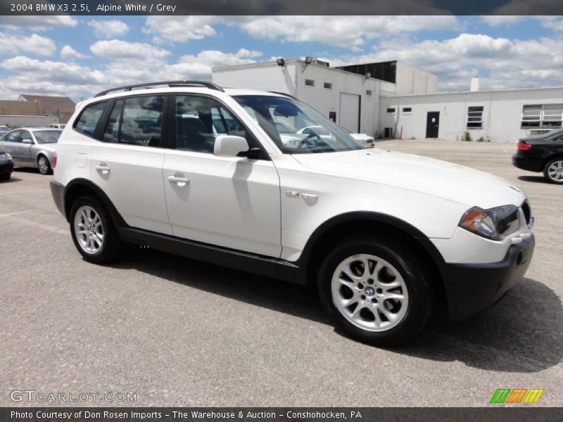 Alpine White / Grey 2004 BMW X3 2.5i