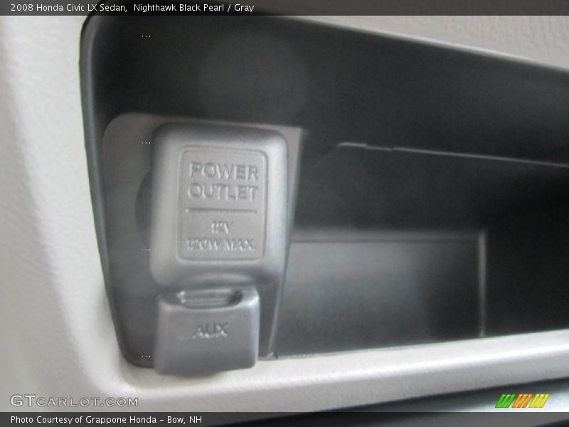 Nighthawk Black Pearl / Gray 2008 Honda Civic LX Sedan