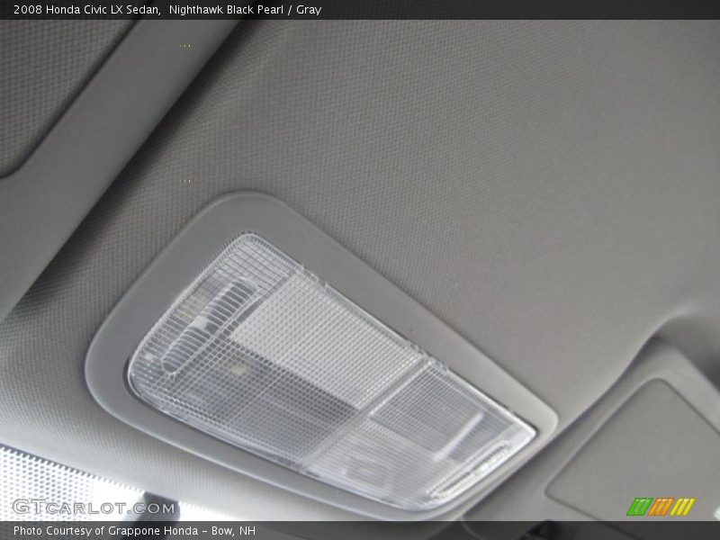 Nighthawk Black Pearl / Gray 2008 Honda Civic LX Sedan