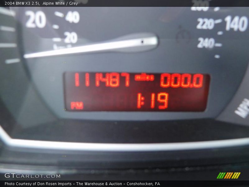 Alpine White / Grey 2004 BMW X3 2.5i