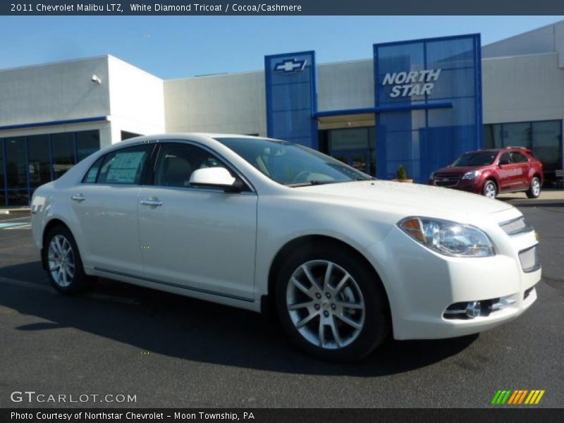 White Diamond Tricoat / Cocoa/Cashmere 2011 Chevrolet Malibu LTZ