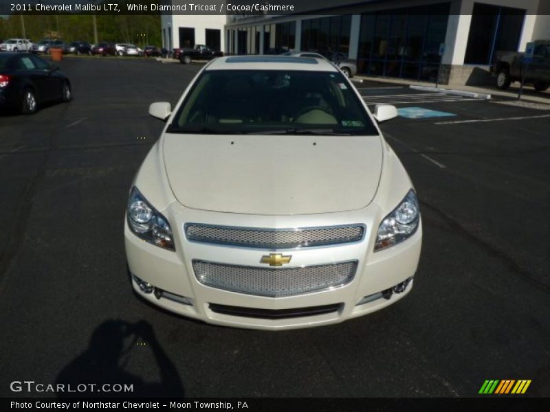 White Diamond Tricoat / Cocoa/Cashmere 2011 Chevrolet Malibu LTZ
