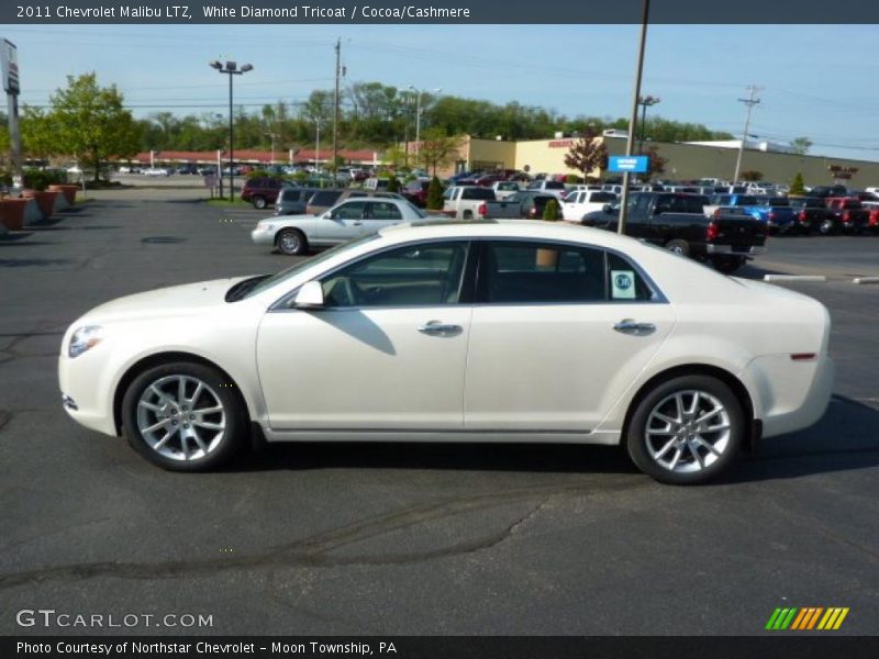 White Diamond Tricoat / Cocoa/Cashmere 2011 Chevrolet Malibu LTZ