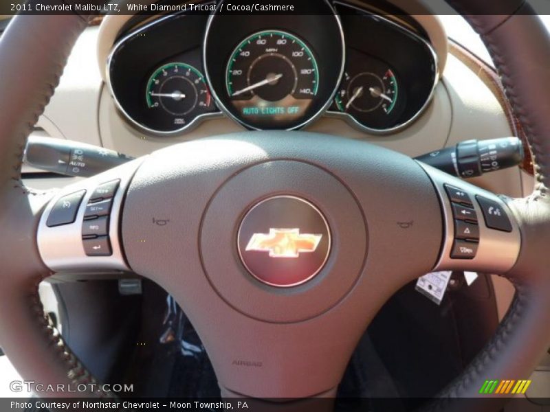 White Diamond Tricoat / Cocoa/Cashmere 2011 Chevrolet Malibu LTZ