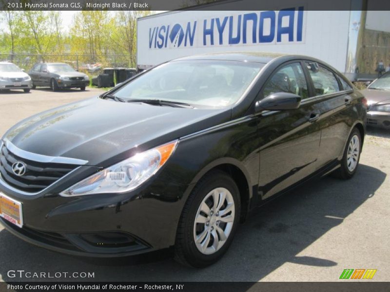 Midnight Black / Black 2011 Hyundai Sonata GLS