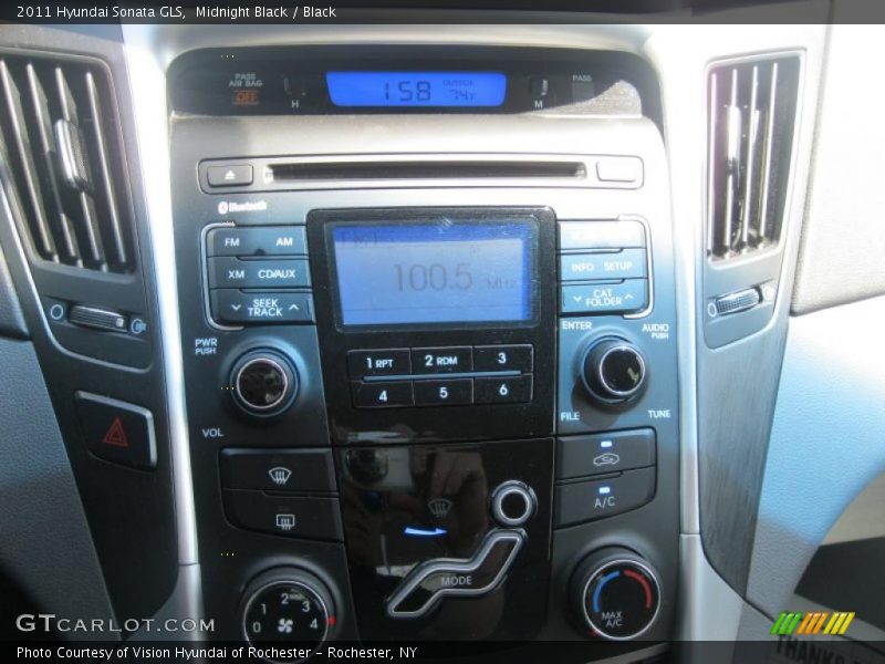 Midnight Black / Black 2011 Hyundai Sonata GLS