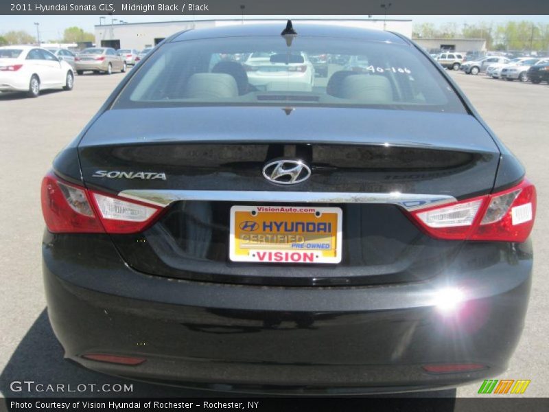 Midnight Black / Black 2011 Hyundai Sonata GLS