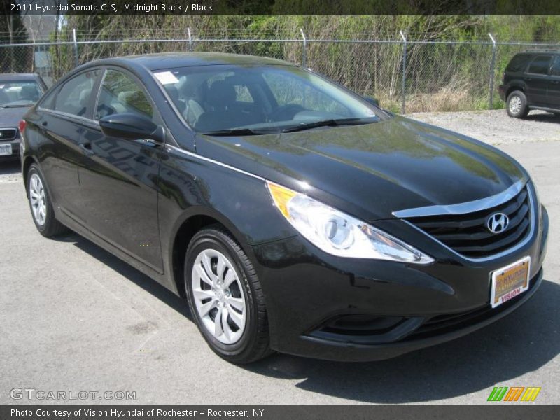 Midnight Black / Black 2011 Hyundai Sonata GLS