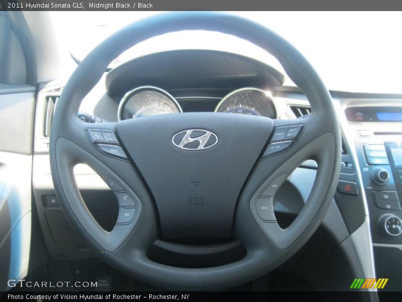 Midnight Black / Black 2011 Hyundai Sonata GLS