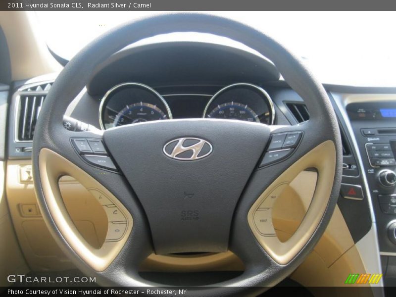 Radiant Silver / Camel 2011 Hyundai Sonata GLS