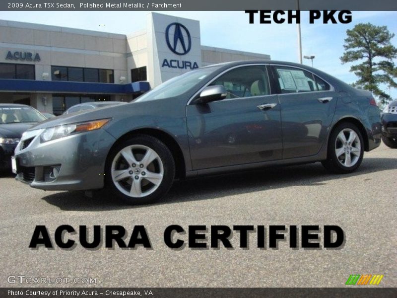 Polished Metal Metallic / Parchment 2009 Acura TSX Sedan
