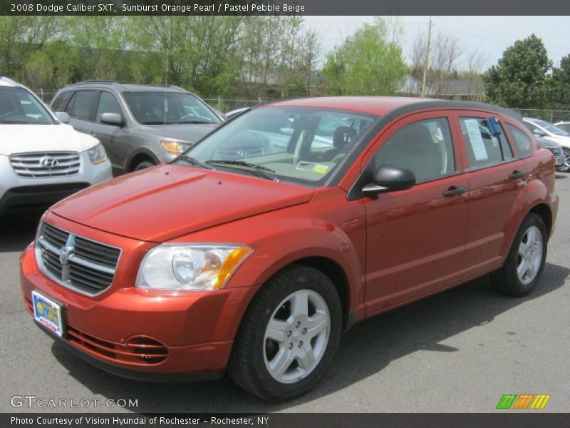 Sunburst Orange Pearl / Pastel Pebble Beige 2008 Dodge Caliber SXT
