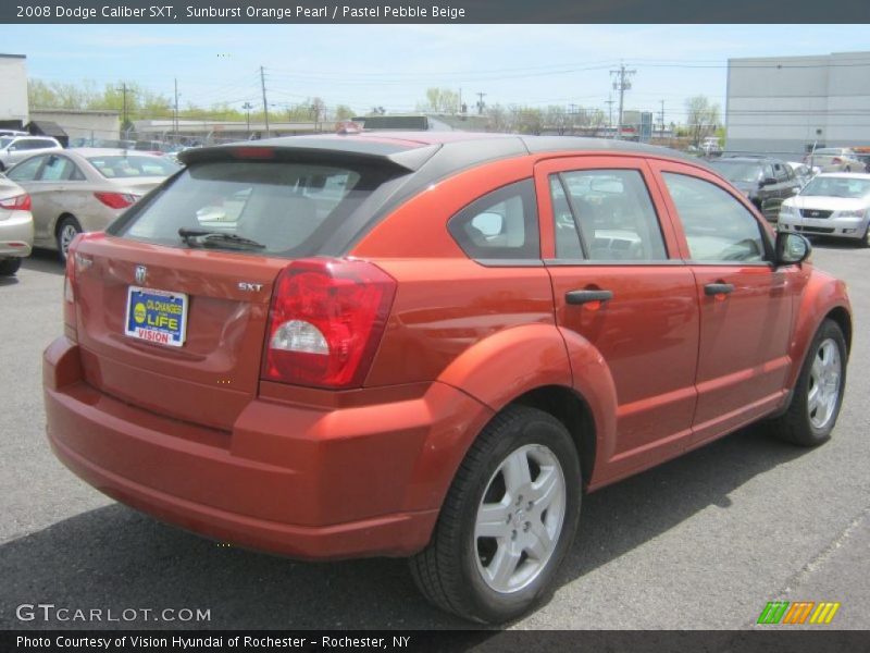 Sunburst Orange Pearl / Pastel Pebble Beige 2008 Dodge Caliber SXT